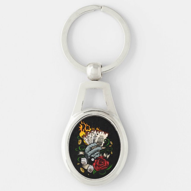 Hand Of Cards Keychain (Front)