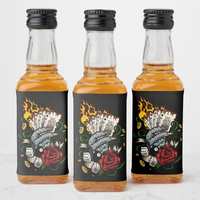 Hand Of Cards Liquor Bottle Label (Bottles)
