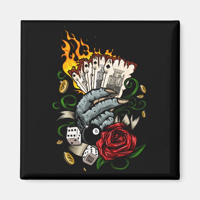Hand Of Cards Magnet (Front)