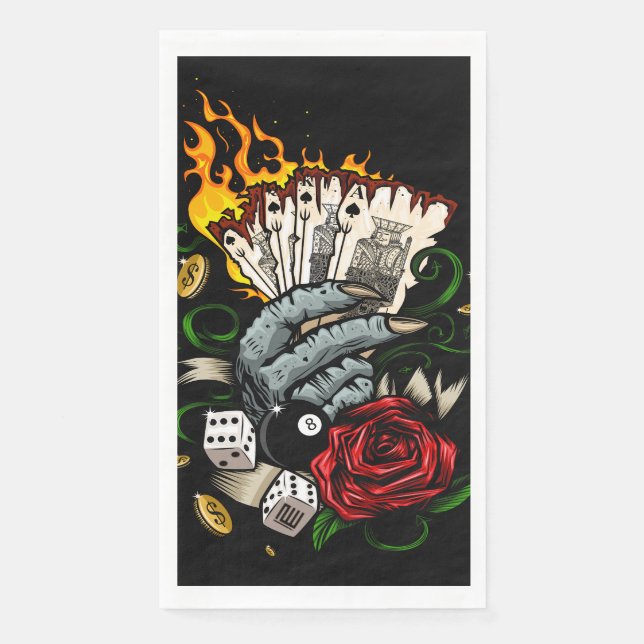 Hand Of Cards Napkin (Front)