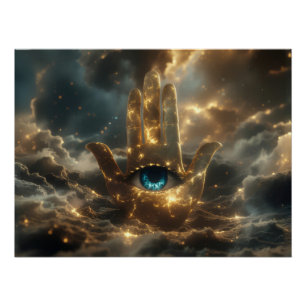 HAND OF FATIMA – HAND OF HAMSA – ZEN BUDDHISM  POSTER