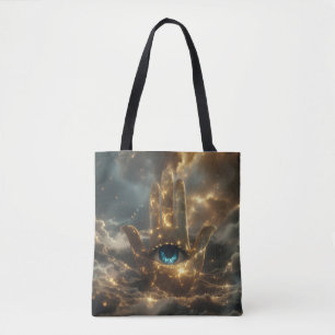 HAND OF FATIMA – HAND OF HAMSA – ZEN BUDDHISM TOTE BAG