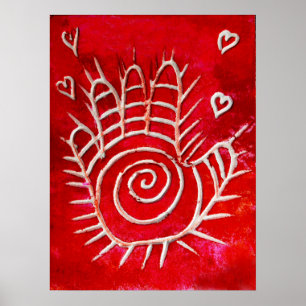 Hand of Fatima - Healing Hands with Love Poster