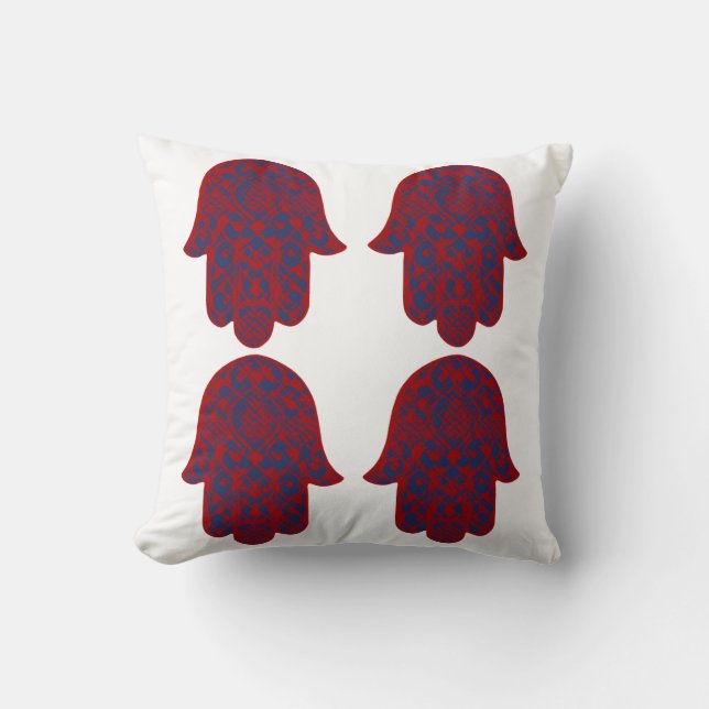 Hand of Fatima Throw Pillow (Front)