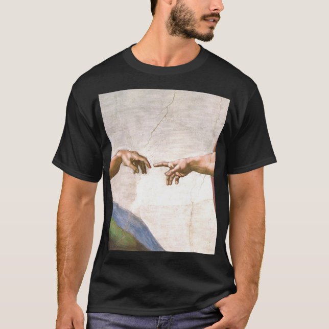 Hand of God by Michelangelo T-Shirt (Front)