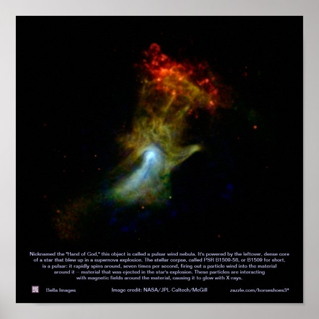 Hand of God Pulsar (PSR B1509-58) - poster (Front)