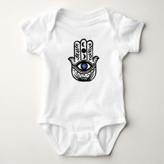 Hand of Hamsa Fatima Evil Eye Baby Bodysuit