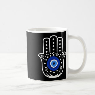 Hand Of Hamsa Fatima Turkish Tiger Eye Evil Protec Coffee Mug