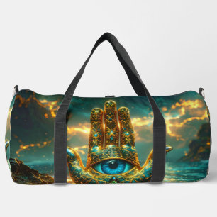 HAND OF HAMSA – HAND OF FATIMA – ZEN BUDDHISM DUFFLE BAG