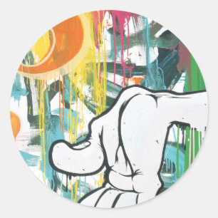 Hand of Man Classic Round Sticker