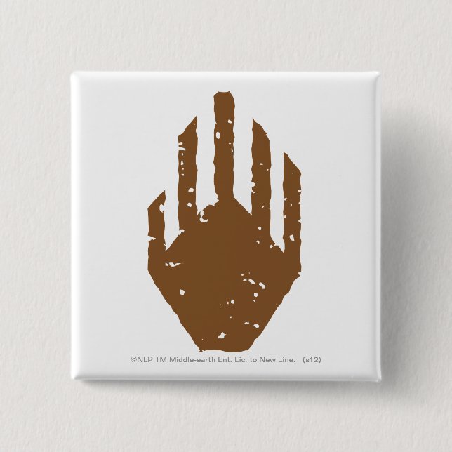 Hand of SARUMAN™ 2 Inch Square Button (Front)