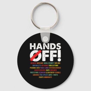 Hand Off My Medicare And Social Security Protest 2 Keychain