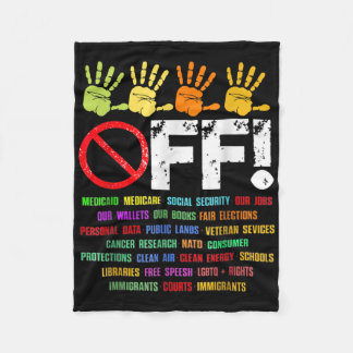 Hand Off My Social Security And Medicare Protest 2 Fleece Blanket