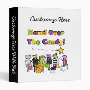 Hand Over the Candy Halloween Tshirts and Gifts Binder