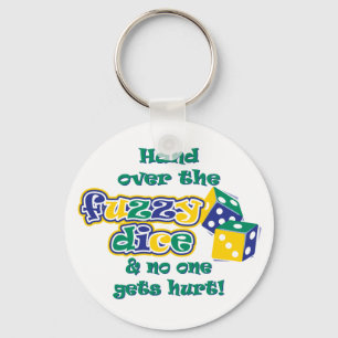 Hand over the fuzzy dice keychain