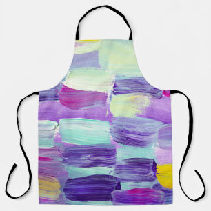 Hand Painted Abstract Art Background Apron