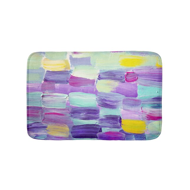 Hand Painted Abstract Art Background Bath Mat (Front)