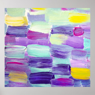 Hand Painted Abstract Art Background Poster