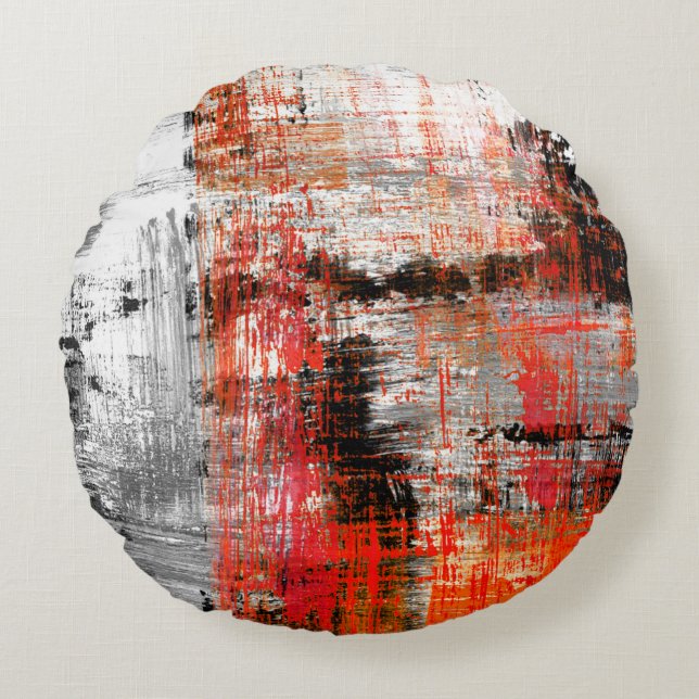 hand painted abstract backgroundabstract,art,oil, round pillow (Front)