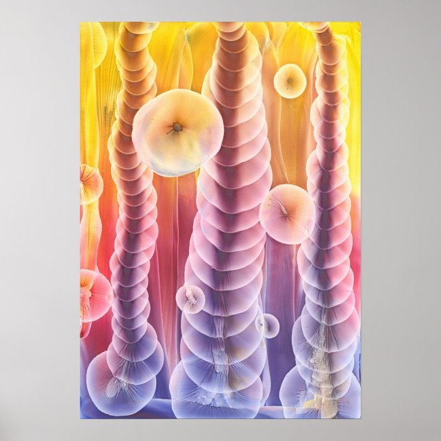 Hand Painted Abstract Fantasy Artwork Poster (Front)