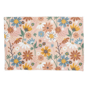 Hand-Painted Abstract Floral Pattern-23136 Pillowcase