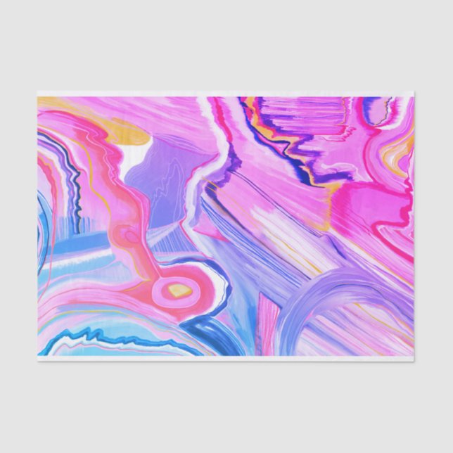 Hand Painted Abstract Painting Gift Tissue Paper (Front)