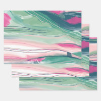Hand painted abstract painting marbled blue sand