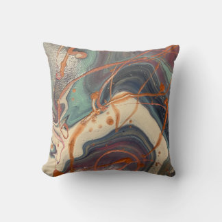 Hand Painted Abstract Pillow