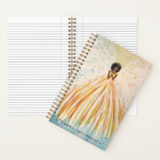 Hand-Painted Angels Spiral Notebook (8.5 x 11)