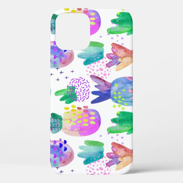 Hand-painted autumn flowers, seamless pattern. Case-Mate iPhone case (Back)