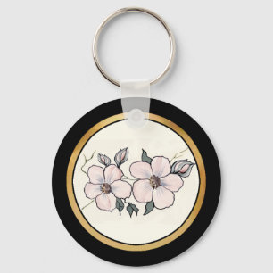 Hand Painted Blossoms Keychain