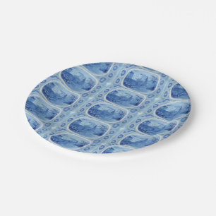 Hand Painted Blue Willow Toile  Paper Plate