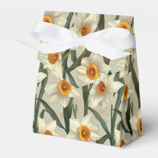 Hand-Painted Blush & Ivory Roses Lush Greenery Favor Box