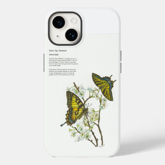 Hand painted butterfly phone case (Back)