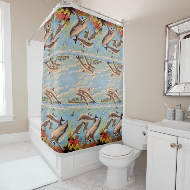 Hand Painted By Number | Playful Dolphins | (In Situ)