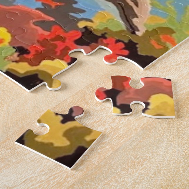 Hand Painted By Number | Playful Dolphins | Jigsaw Puzzle (Side)