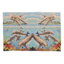 Hand Painted By Number | Playful Dolphins |