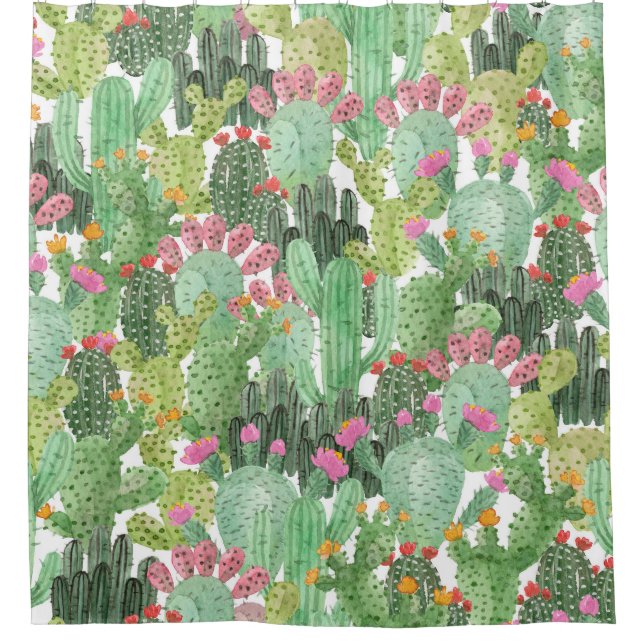 Hand Painted Cactus: Desert Green (Front)