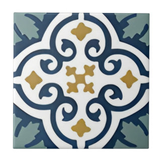 hand painted ceramic harmonious floral patterntile tile
