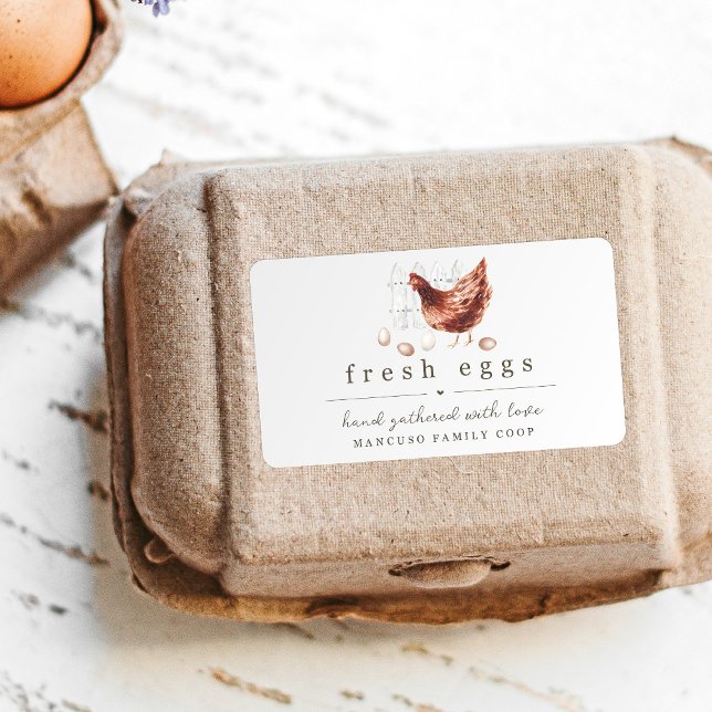 Hand Painted Chicken Farm or Coop Egg Carton Label (Creator Uploaded)