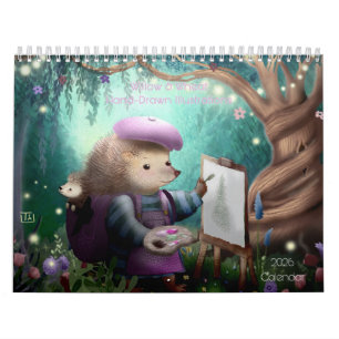Hand-Painted Children Book Illustration 2026 Calendar