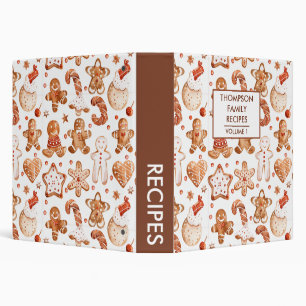 hand painted christmas cookies Personalized Recipe Binder