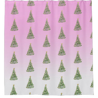 Hand Painted Christmas Trees Abstract