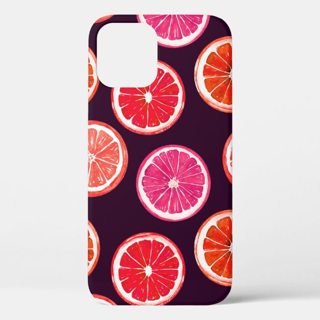 Hand Painted Citrus Dark Pattern Case-Mate iPhone Case (Back)
