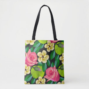 Hand Painted Colourful Flowers Design-67459 Tote Bag