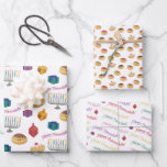 Hand Painted cute and fun Hannukah patterned Wrapping Paper Sheet<br><div class="desc">Originally hand painted motifs,  this Hannukah sheet set is sure to bring a smile to any recipient's face. Chag sameach! Please follow me on Instagram :)  https://www.instagram.com/deborahb.designs/</div>