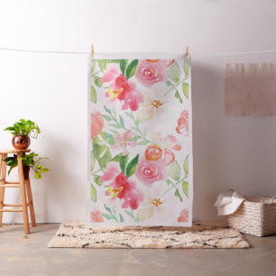 Hand-painted delicate flowers pattern fabric