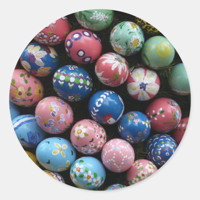 Hand-Painted Easter Eggs Sticker (Front)