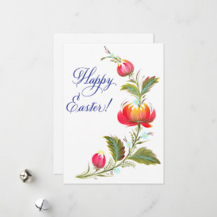 Hand-Painted Easter Floral Card