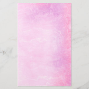 Hand Painted Elegant Pink Marble Stationery